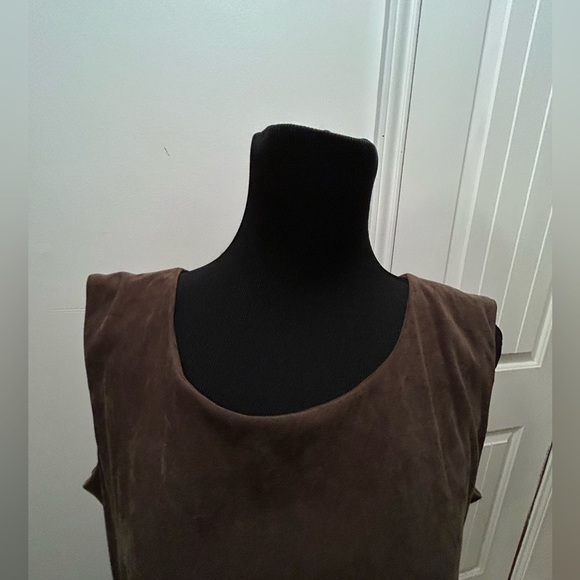 VINTAGE LESLIE FAYE faux suede 16 Dress western D2 - Picture 3 of 7